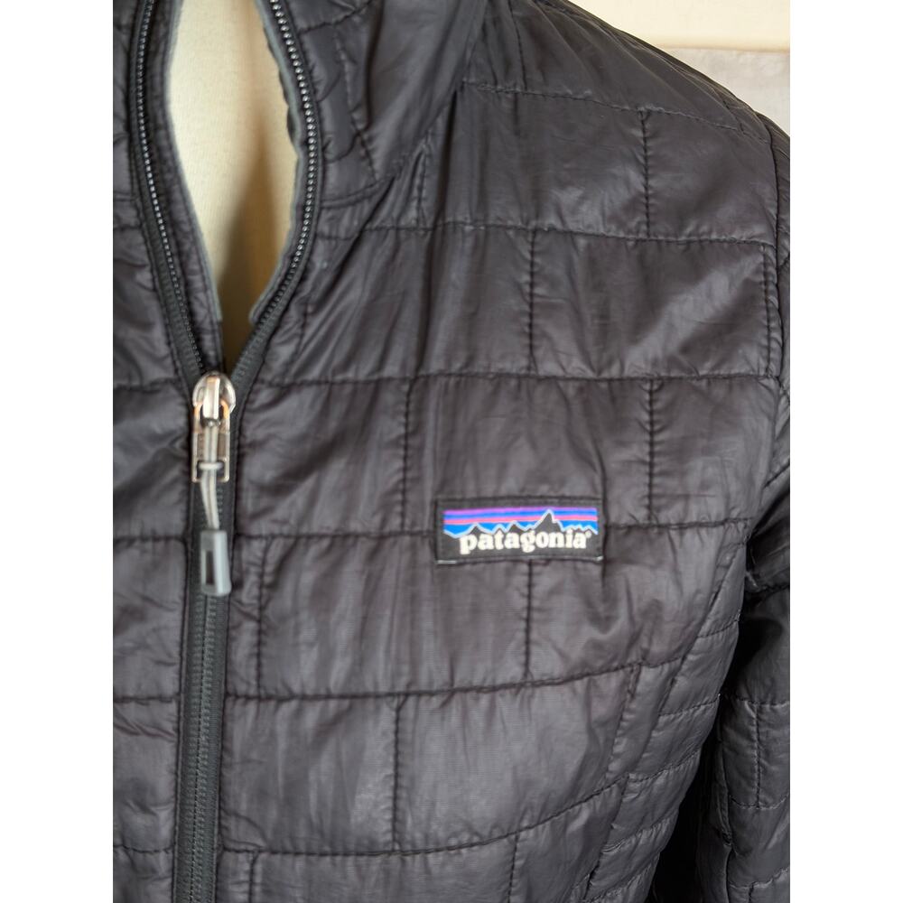 Patagonia Nano Puff Jacket Women Small Black Full Zip Outdoor Packable Primaloft - Picture 3 of 11